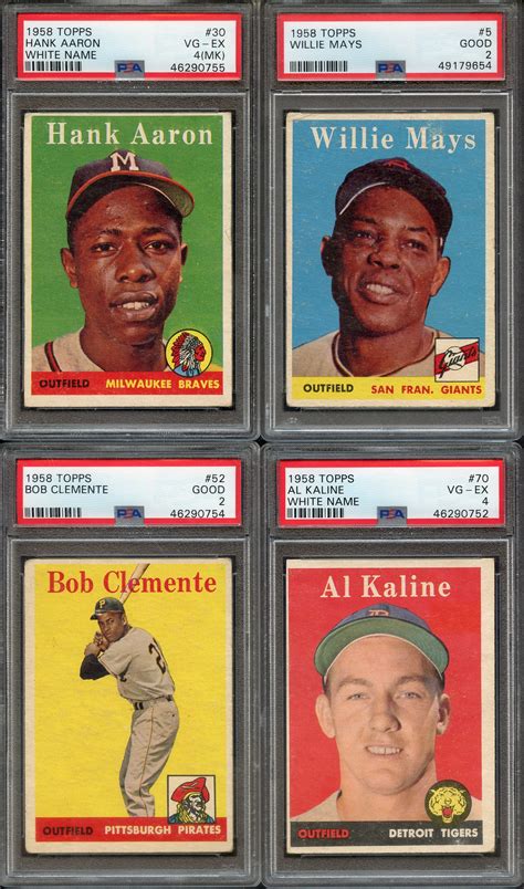 Lot Detail 1958 Topps Complete Baseball Set W91 Psa Graded Cards