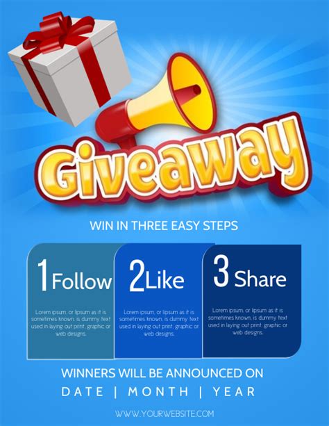Giveaway Flyer Template Postermywall