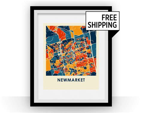 Newmarket Ontario Map Print Full Color Map Poster Etsy