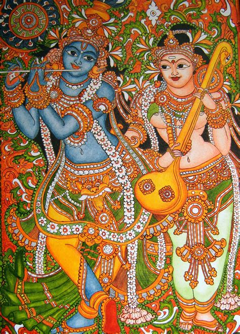 Kerala Mural Painting Mural Painting Krishna Painting