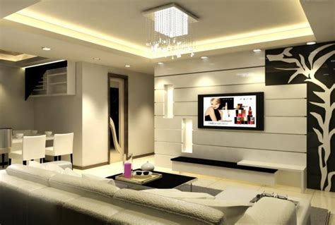 Hängend angebrachte wohnwände wirken locker und modern. Moderne Wohnwand mit LED Beleuchtung - 55 Ideen