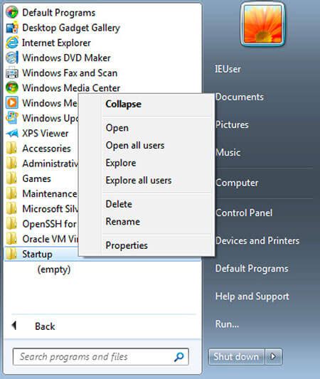 How To Change Start Up Programs In Windows 7