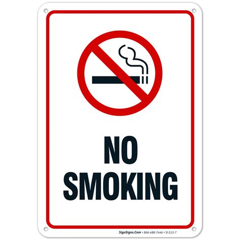 No Smoking Sign No Smoking Metal Sign 10x7 Rust Free