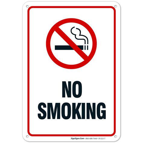 Stiker dilarang merokok or no smoking sign sticker in 3 languages (malay, english & chinese). SIGO SIGNS No Smoking Metal Sign 10x7in - VIP Outlet
