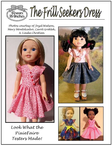 Forever 18 Inches Frill Seekers Doll Clothes Pattern For 145 Inch
