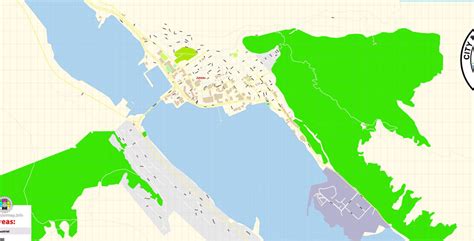 Juneau Map Vector Alaska Exact City Plan Detailed Street Map Editable