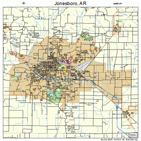 Jonesboro Arkansas Street Map 0535710