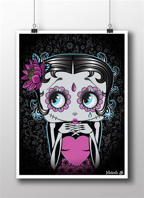 Day Of The Dead Betty Giclee Print By Curiokitten On Etsy