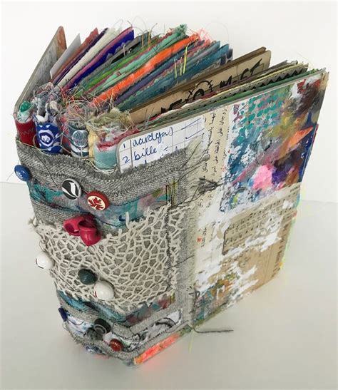 Art Journaling A Fabric Junk Journal Great Way To Use Up All Kinds Of