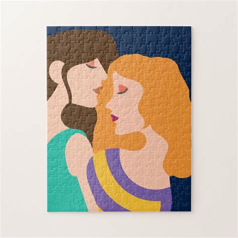 Lesbians In Love Beautiful Women Couple Jigsaw Puzzle Zazzle