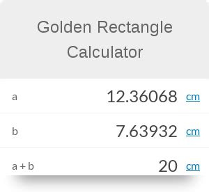 Golden Rectangle Calculator - Omni | Math calculator, Rectangle, Calculator