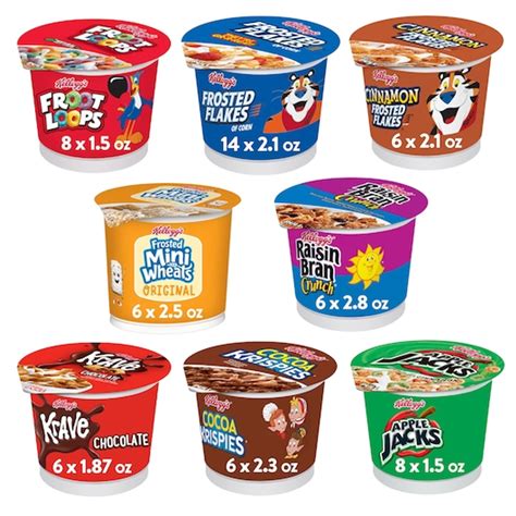 Kellogg Total Assortments Cereal Cups Variety Pack 60 Count