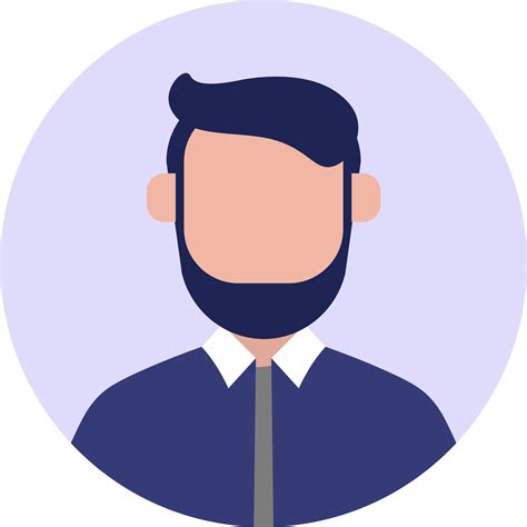 Male User Avatar Icon In Flat Design Style Person Signs Illustration