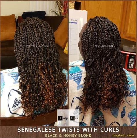 Senegalese Twists With Curls Brown And Honey Blond