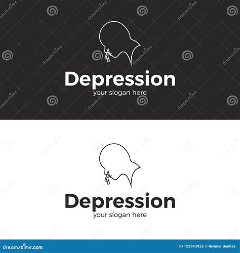 A Logo About Depression Vector Logo Template Stock Vector