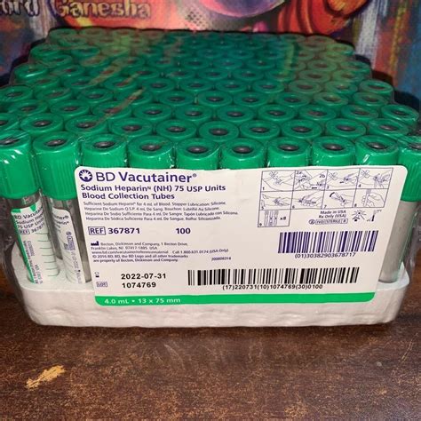 Bd Vacutainer Sodium Heparin Tubes For Clinical At Rs Piece In New