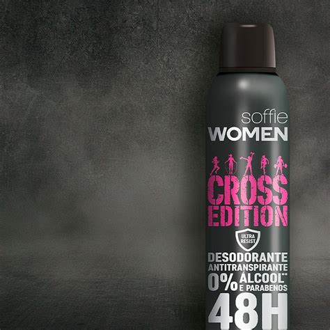 desodorante antitranspirante soffie cross edition women aerosol soffie encontre os melhores
