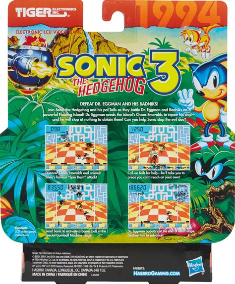 Customer Reviews Hasbro Gaming Sonic The Hedgehog 3 Lcd Video Game