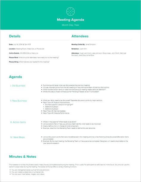 How To Create A Meeting Agenda A Step By Step Guide Xtensio