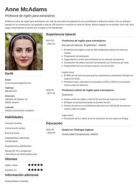 Hacer Un Cv En Español Guía Con Ejemplos Y Plantillas