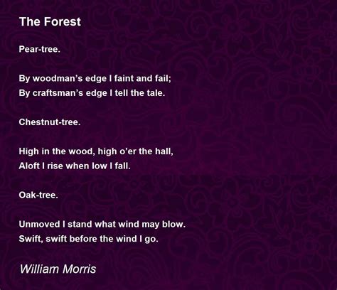 The Forest Poem By William Morris Poem Hunter
