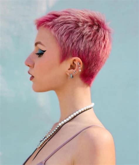 40 best pixie haircuts and hairstyles for any hair type pink magenta short pixie i take you