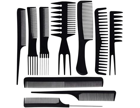 Hair Comb Set Professional Salon Hair Styling Barber Combs Kit 10