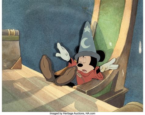 Fantasia Sorcerers Apprentice Mickey Mouse Production Cel Walt