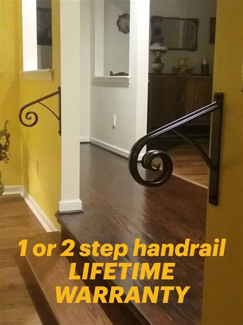 Use a tape measure to determine the length of the concrete and to decide where each of the posts of the railing will be attach the railing into the post holders with the help of a wrench and a screwdriver. 1 or 2 step handrail for stairs outdoors or indoors. Our ...