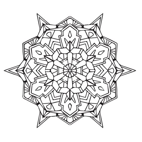 I love making mesmerizing geometric coloring pages with complex designs. Geometric Mandala Coloring Page