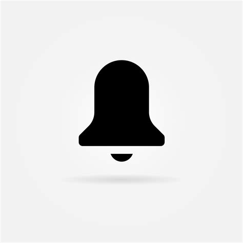 Notification Bell Icon Solid Style Vector Icon Design Element Vector