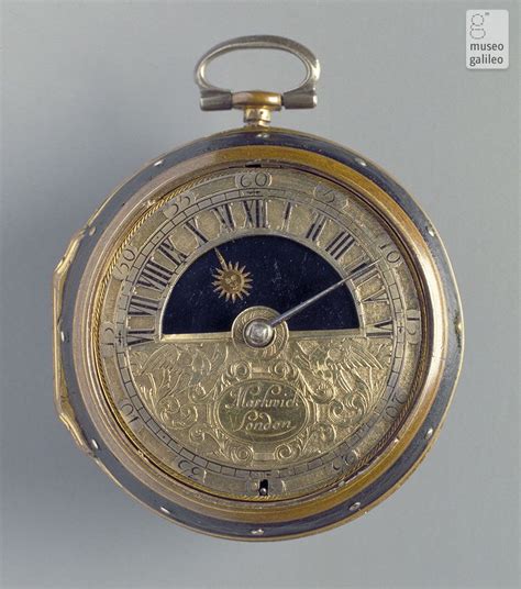 Watch Made Early 1700s With Leather Covered Gilt Brass Case The Silver