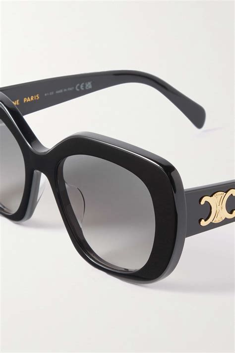 black oversized cat eye acetate sunglasses celine eyewear net a porter