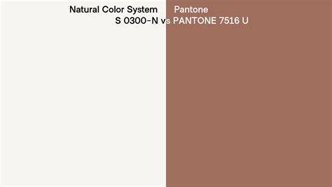 Natural Color System S 0300 N Vs Pantone 7516 U Side By Side Comparison