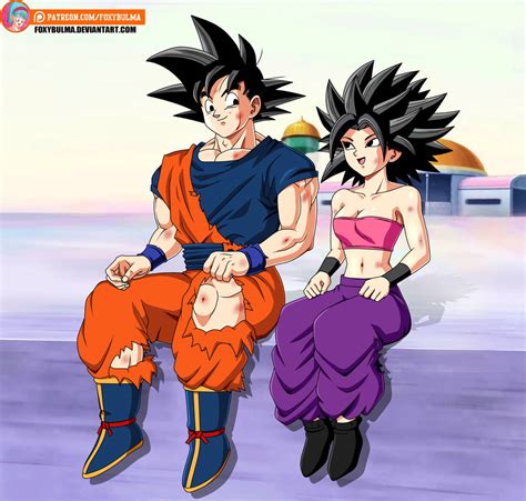 Commission Goku And Caulifla After Training By Foxybulma On Deviantart