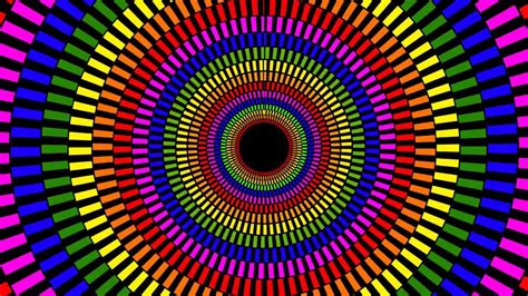 Colorful Psychedelic Spectrum Optical Illusion Royalty Free Footage