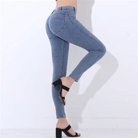 Women Sexy Solid Pencil Pants Female Honey Peach Push Up Hip Stretch Skinny Leg Casual Solid