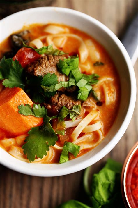 Thai Beef Curry Noodle Soup Recipe Vegetarian Soup Recipes Vegetable Curry Thai Beef Curry