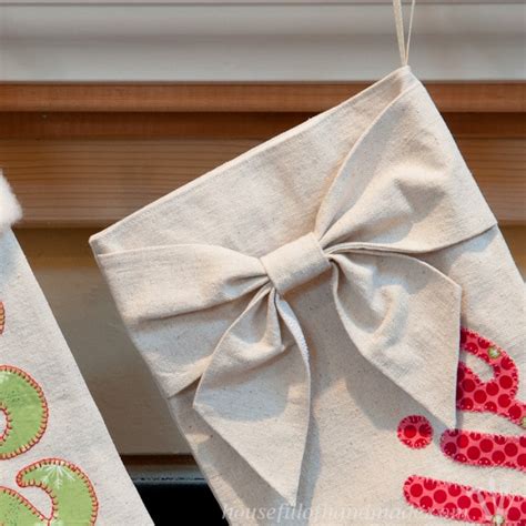 Diy Personalized Drop Cloth Christmas Stockings Houseful