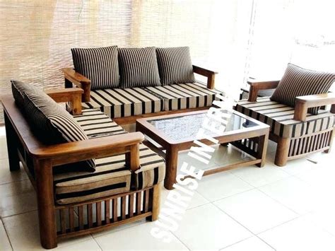 Simple Wooden Sofa Sets For Living Room Wood Sofa Set Design Latest