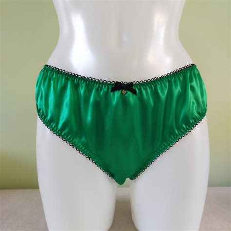 Emerald Green And Black Chiffon Panties — Naseeb Kaur Lingerie