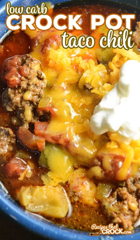 Use water to thin out soup if desired. Crock Pot Low Carb Taco Chili in 2020 | Low carb crock pot ...
