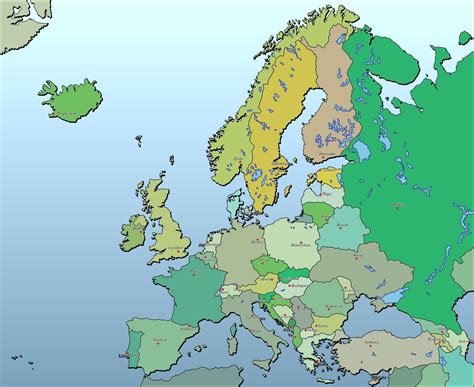 Europäische union (die eu karte der mitgliedsstaaten). Aktuelle Europakarte