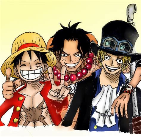 Asl Asl One Piece Ace Sabo Luffy Brothers Colored By Jbjulibcom