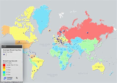 Target Map Releases Map Of Average Breast Sizes Around The World