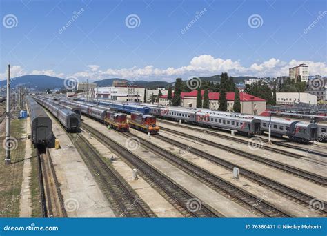 Railway Transport Hub Station Adler Sochi Krasnodar Region Russia