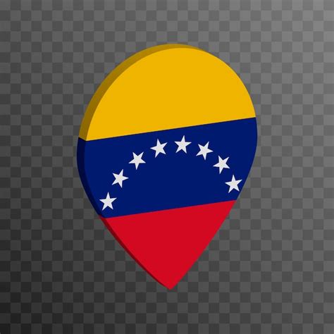 Premium Vector Map Pointer With Venezuela Flag Vector Illustration