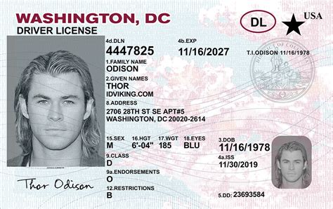 Washington Dc Dc Drivers License Psd Template Download Idviking