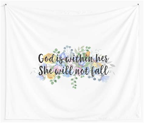 Christian Floral Quote Psalm 465 Tapestry By Christianstore Floral