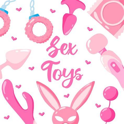 Premium Vector Vector Illustration Of Sex Toys Poster With Sex Toys For A Sex Shop Toys For